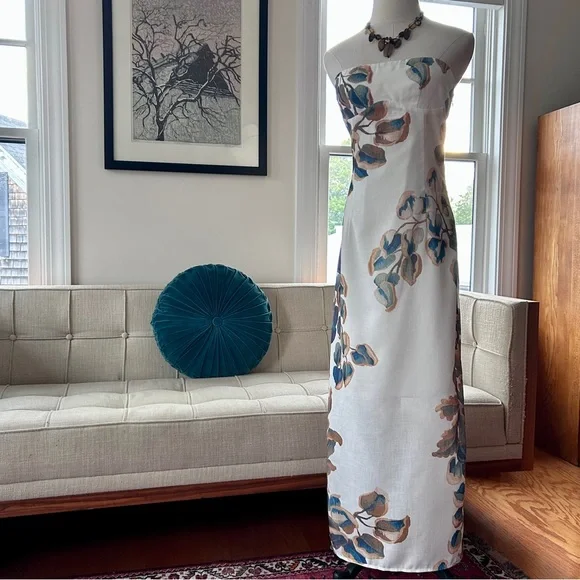 NWT🤎Gorgeous Floral Strapless Dress - Picture 7 of 13